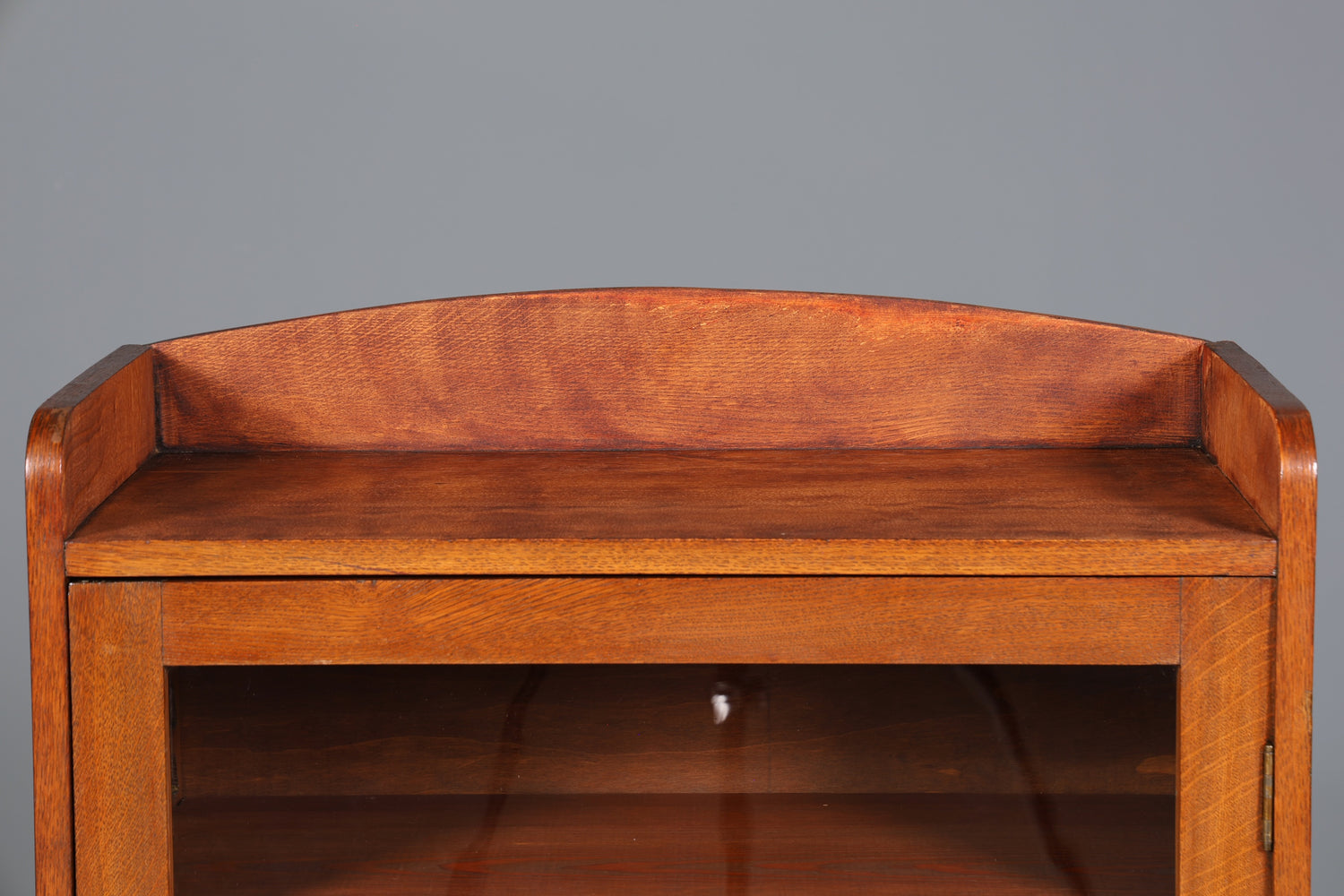 Traumhafte Jugendstil Vitrine Antike Holz Bücherschrank Eiche Antik Schrank Geschirrschrank 5 von 6