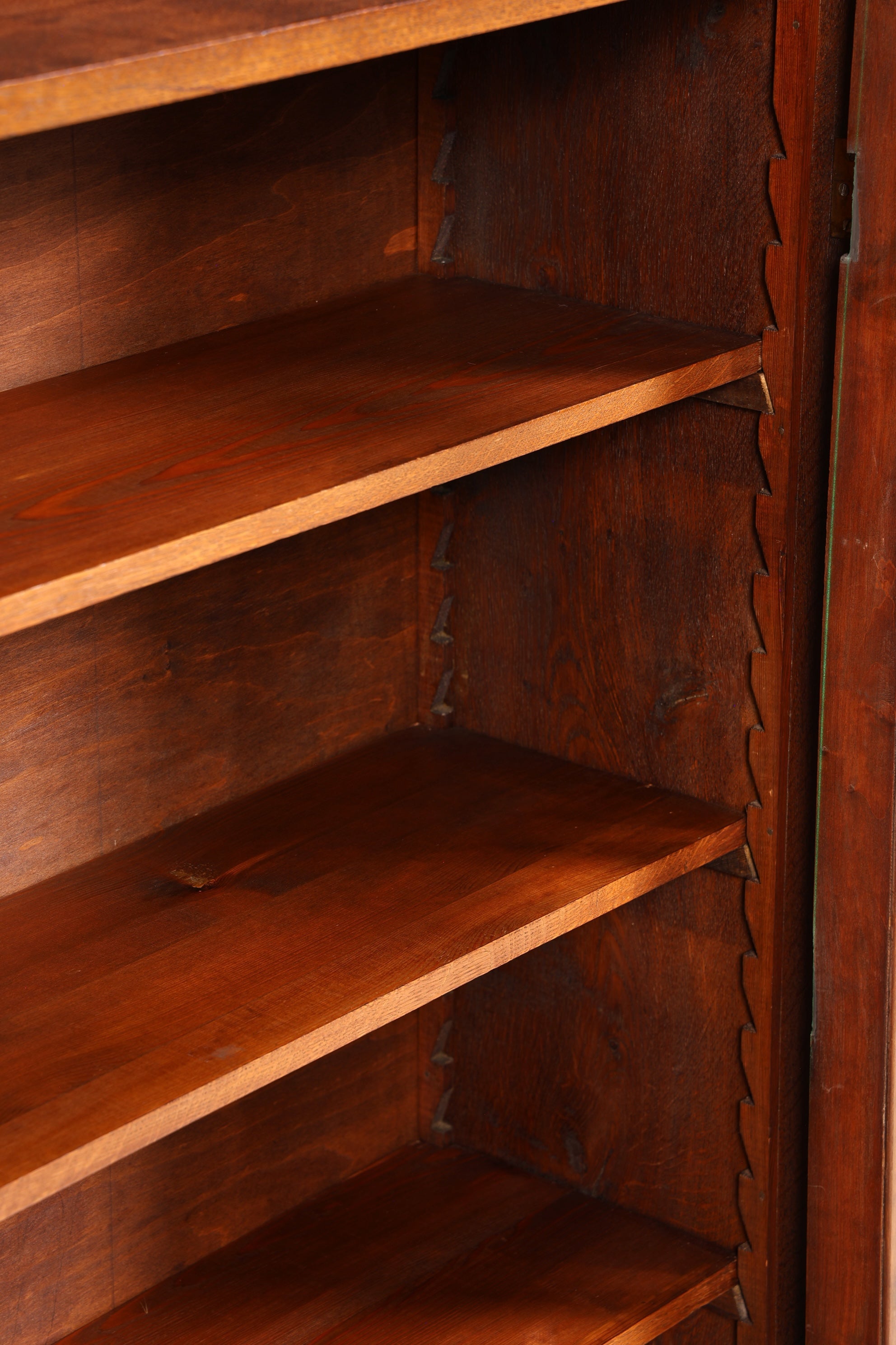 Traumhafte Jugendstil Vitrine Antike Holz Bücherschrank Eiche Antik Schrank Geschirrschrank 5 von 6