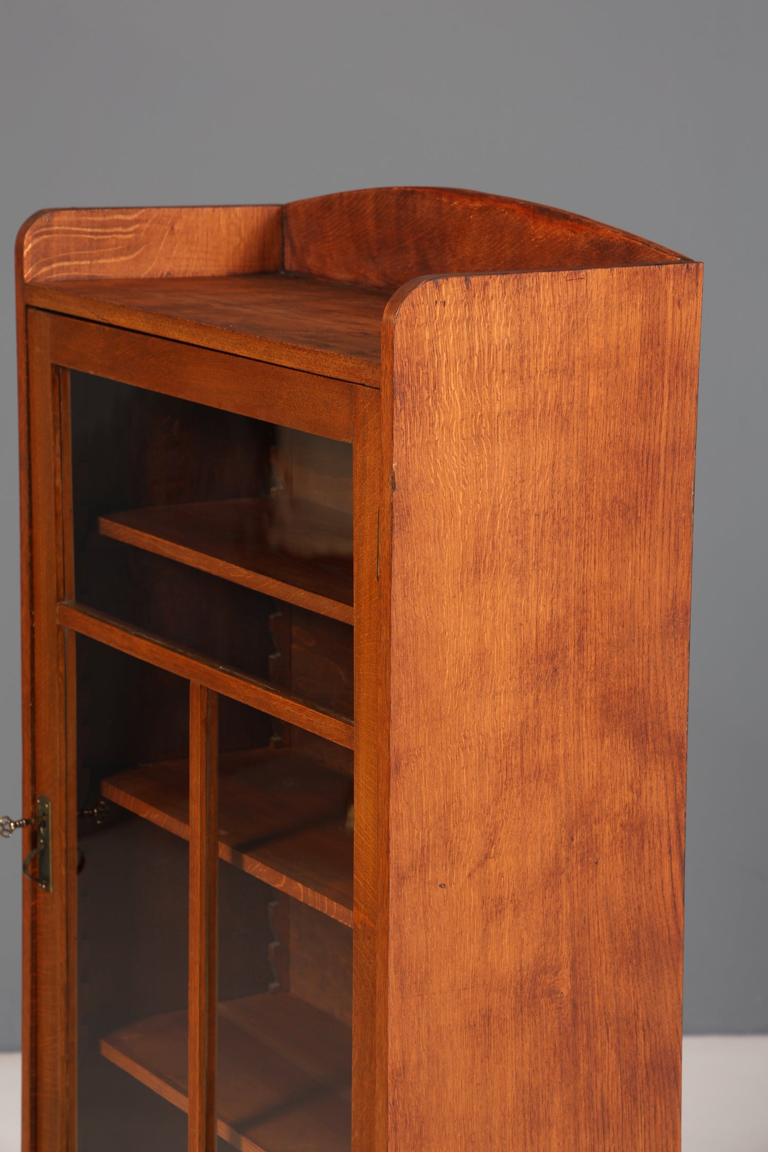 Traumhafte Jugendstil Vitrine Antike Holz Bücherschrank Eiche Antik Schrank Geschirrschrank 5 von 6