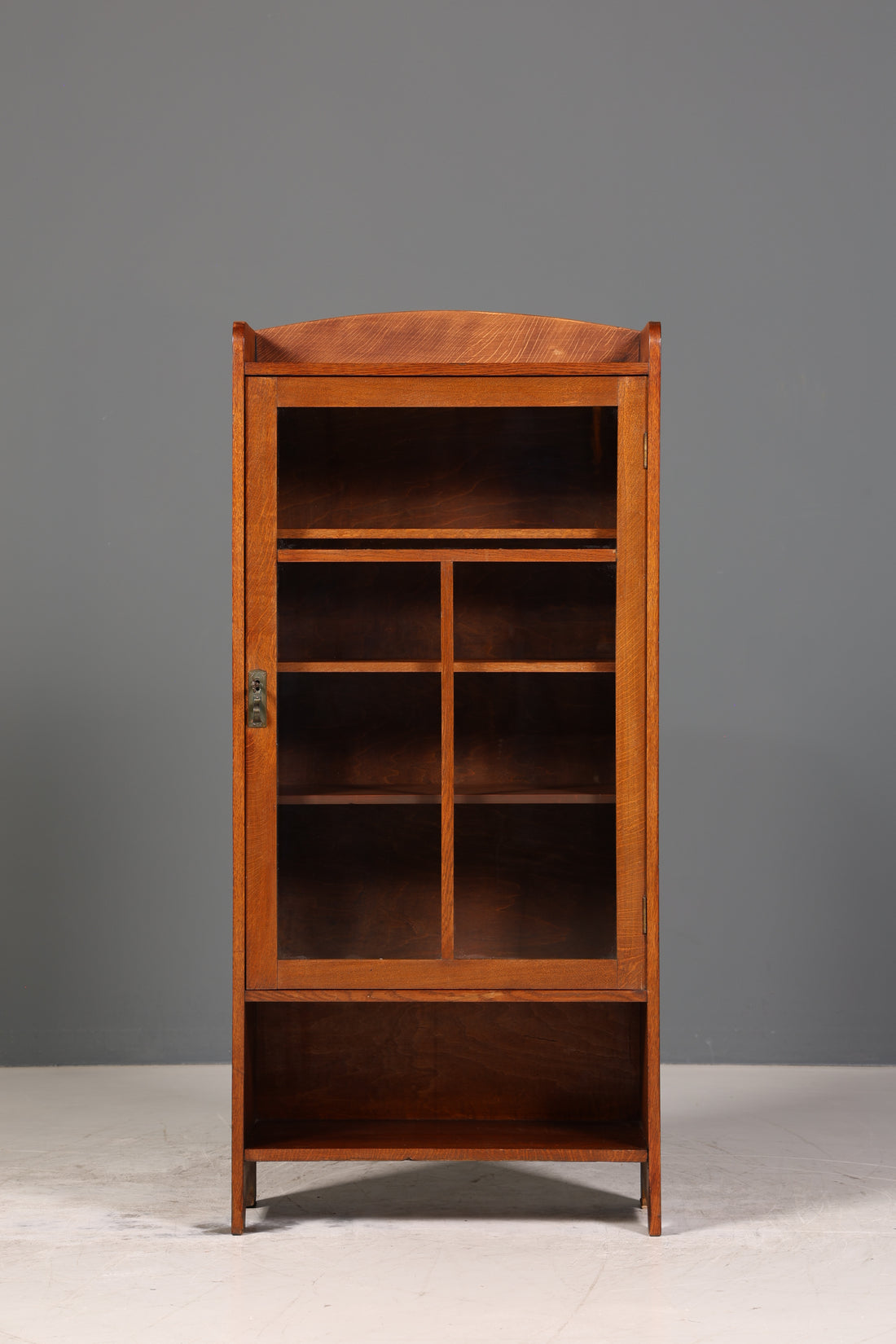 Traumhafte Jugendstil Vitrine Antike Holz Bücherschrank Eiche Antik Schrank Geschirrschrank 6 von 6