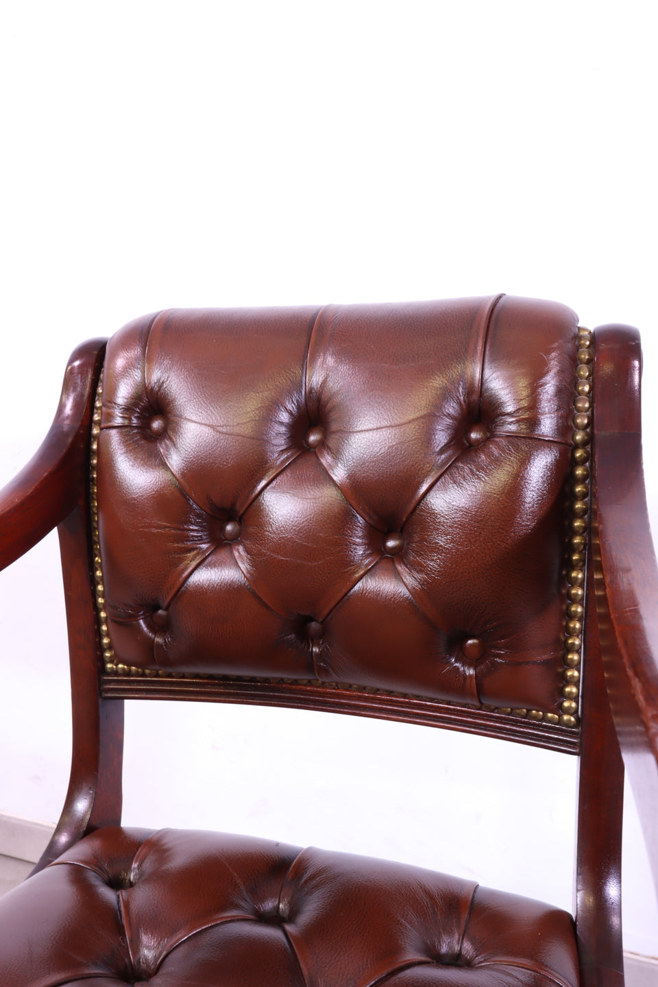 Original Chesterfield Armlehnstuhl Bevan Funell Repodux Englisch Büro Stuhl