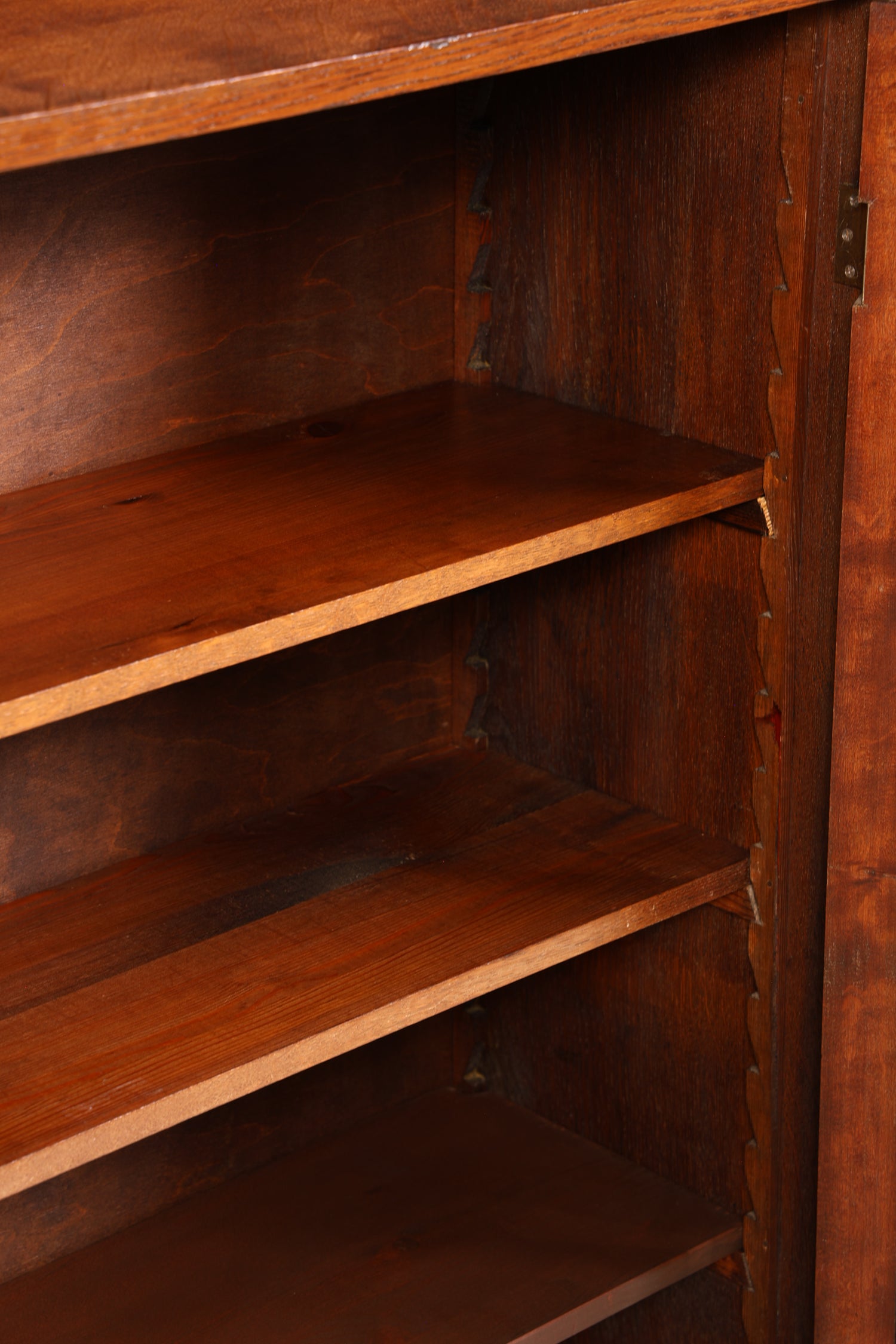 Traumhafte Jugendstil Vitrine Antike Holz Bücherschrank Eiche Antik Schrank Geschirrschrank 6 von 6