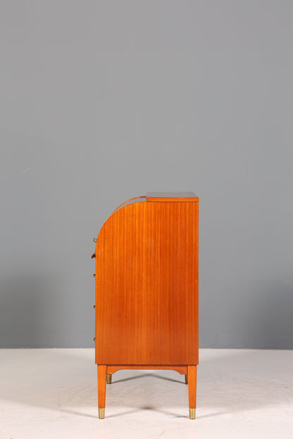 Traumhafter Mid Century Rollladen Sekretär echt Holz Schrank Office Kommode 60er Jahre
