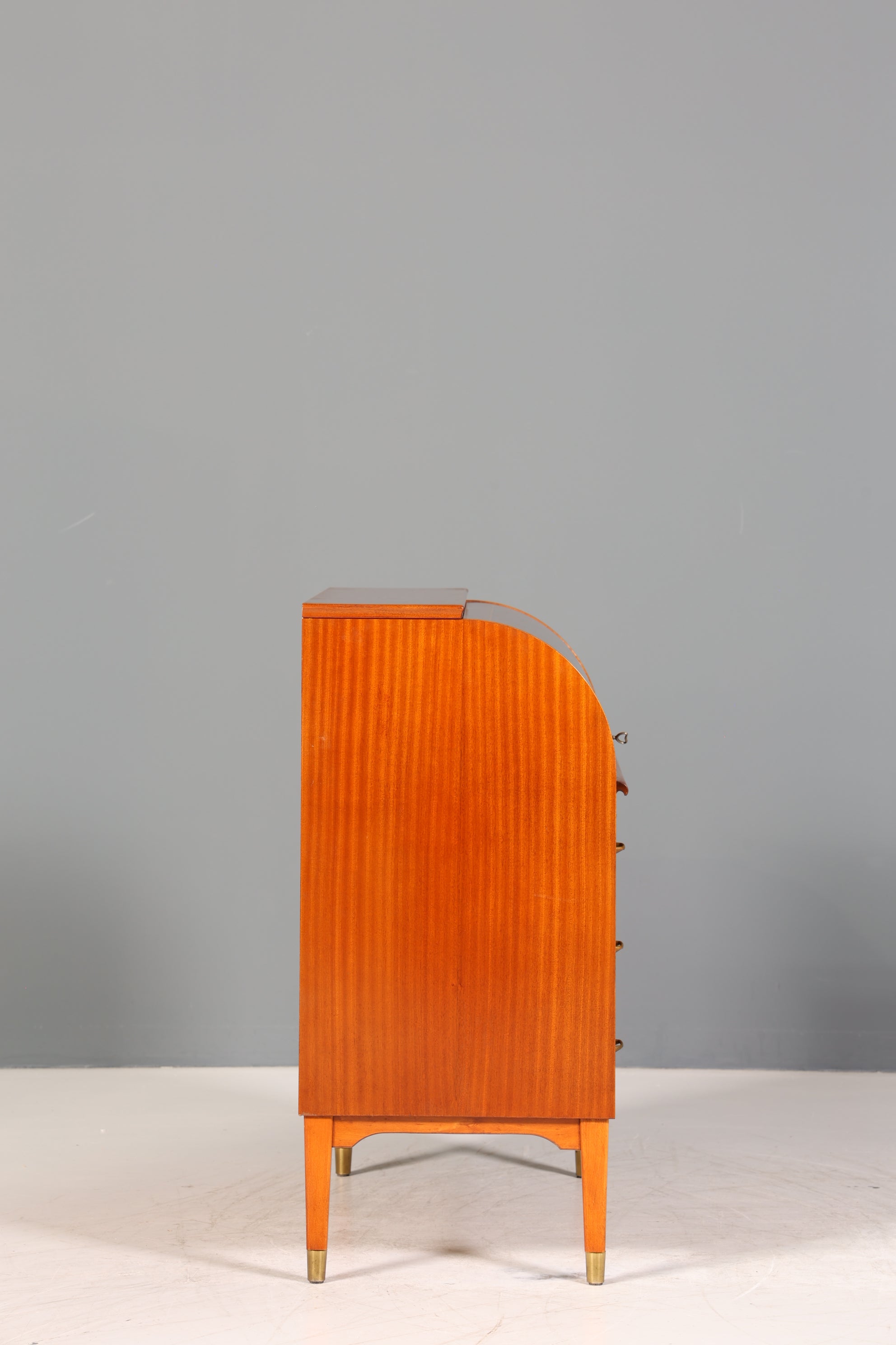Traumhafter Mid Century Rollladen Sekretär echt Holz Schrank Office Kommode 60er Jahre