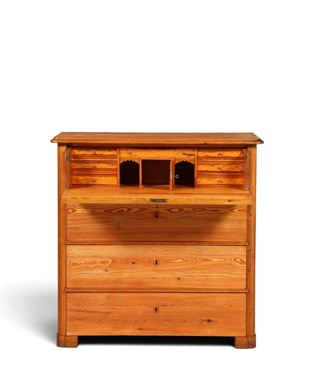 Stilvolle Biedermeier Kommode Antik Schrank Schubladenkommode Weichholz Wäschekommode