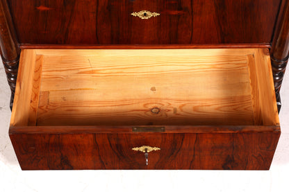 Edle Gründerzeit Kommode Louis Philippe Schubladen Kommode Vertiko Sideboard um 1880