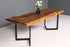 Beeindruckender Nussbaum Tisch 220cm-90cm Esszimmer Tisch Baumkanten Platte massiv Holz Küchentisch