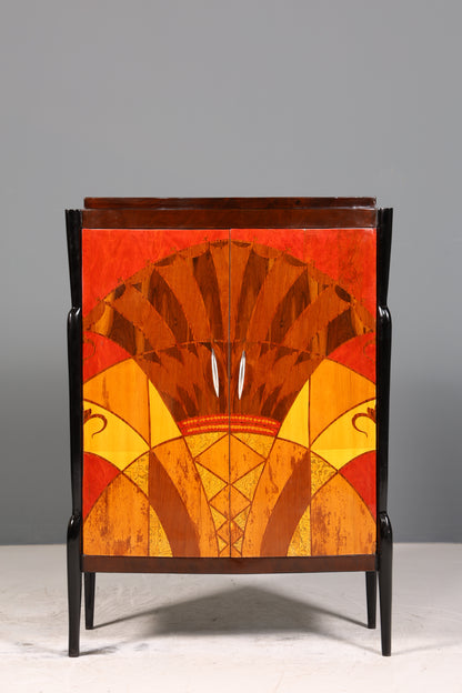 Art Deco Stil Highboard Schrank Kommode Vertiko Cabinet Sun