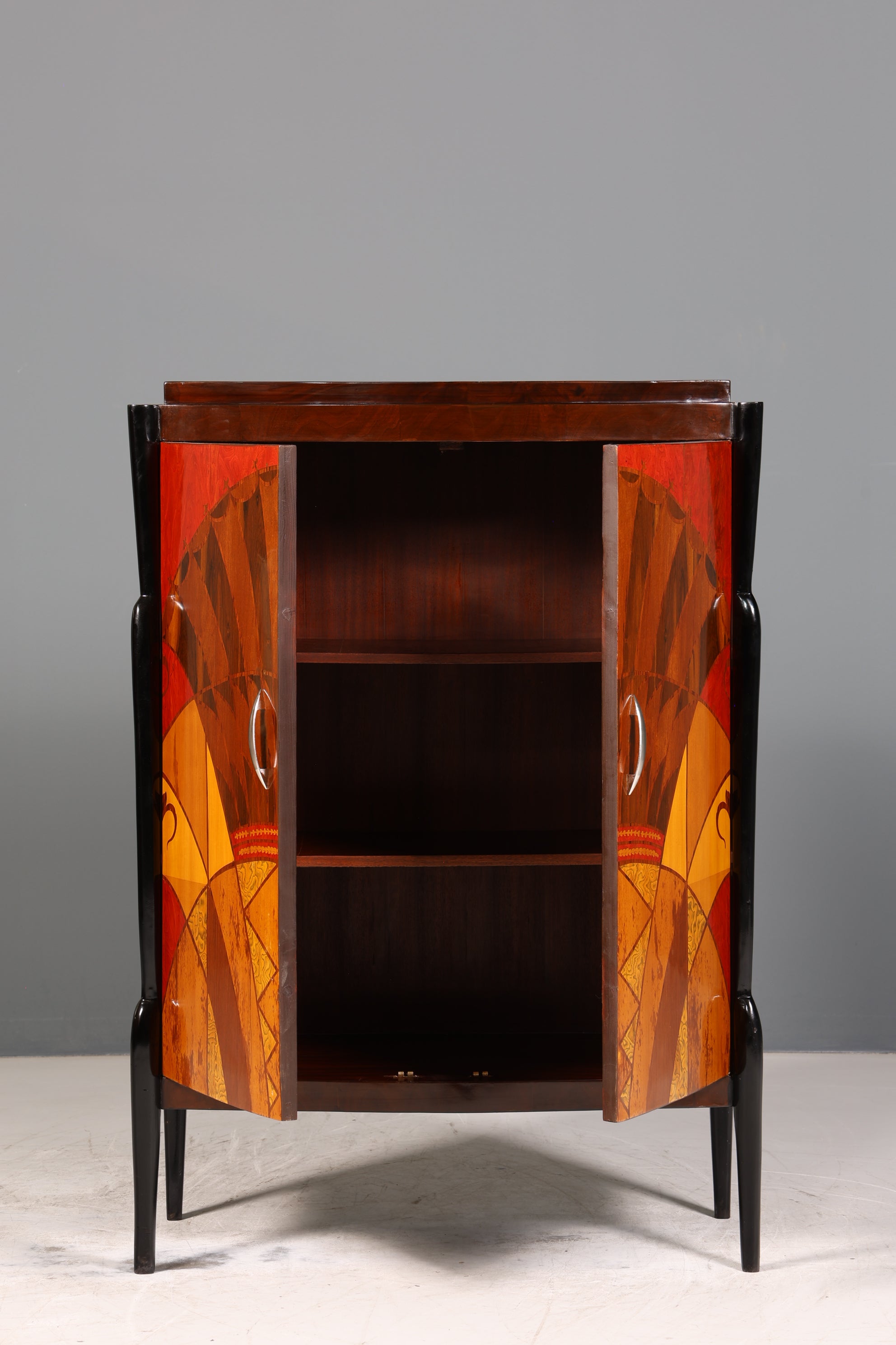 Art Deco Stil Highboard Schrank Kommode Vertiko Cabinet Sun
