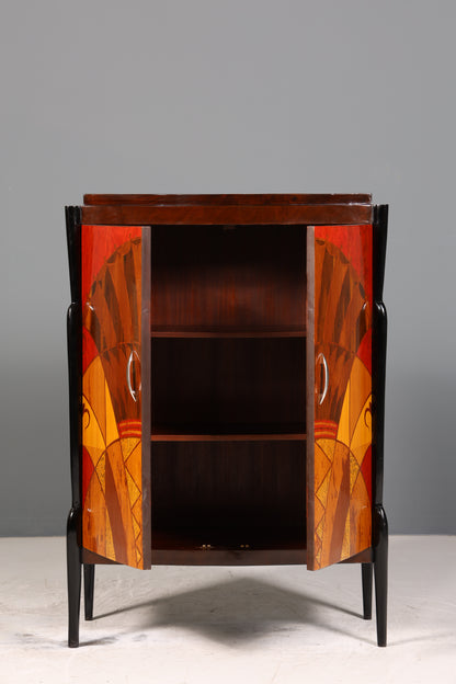 Art Deco Stil Highboard Schrank Kommode Vertiko Cabinet Sun