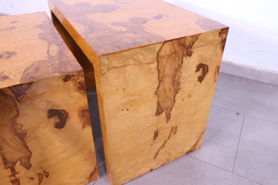 Stilvoller Biedermeier Stil Beistelltische Art Deco 3er Satz Tisch