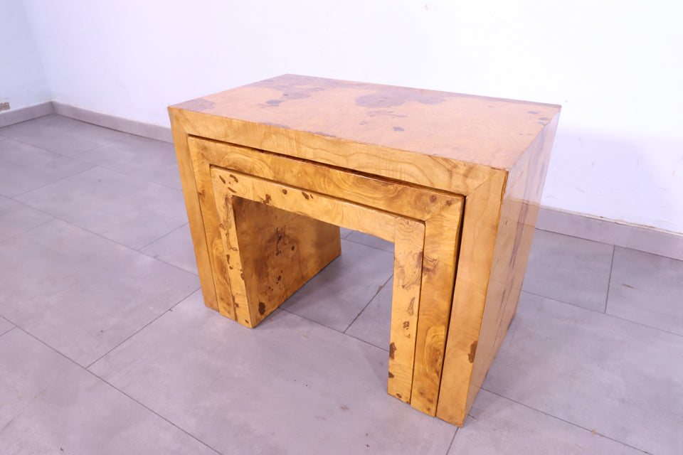 Stilvoller Biedermeier Stil Beistelltische Art Deco 3er Satz Tisch
