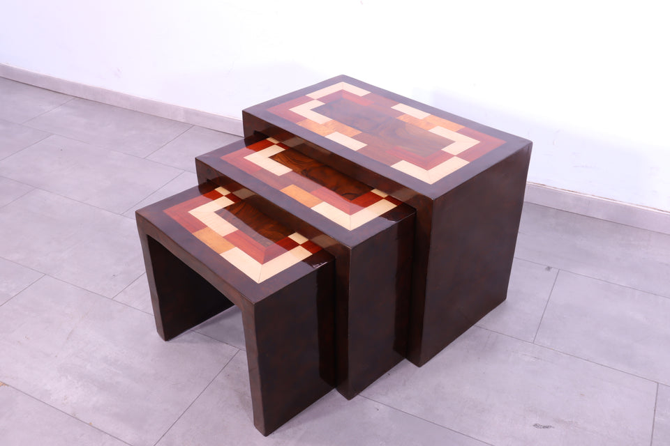 Edler Art Deco Stil Beistelltische 3er Satz Ablage Kult Ablage 2 von 2