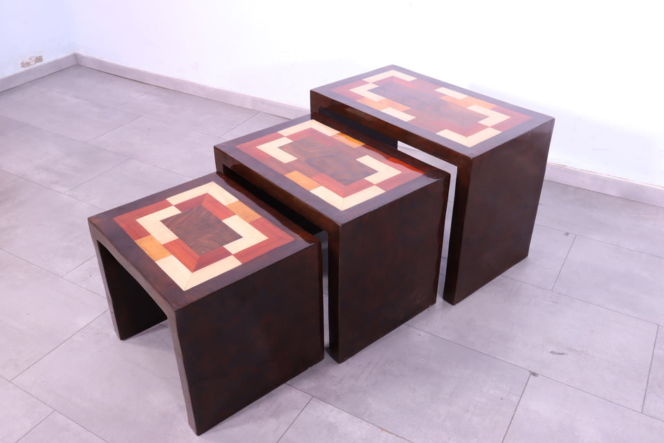 Edler Art Deco Stil Beistelltische 3er Satz Ablage Kult Ablage 2 von 2