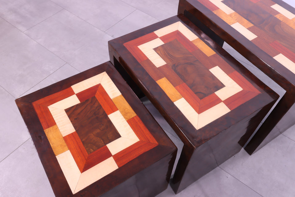 Edler Art Deco Stil Beistelltische 3er Satz Ablage Kult Ablage 2 von 2