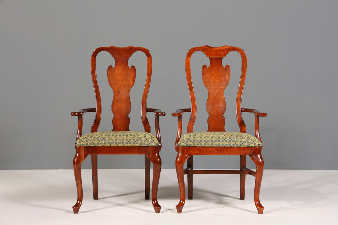 2x Original Drexel Heritage Chairs Armchairs American USA Chair Set Kitchen Chairs Dining Room Chair Set