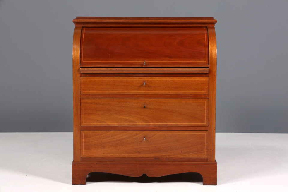 Stilvoller Spätbiedermeier Sekretär massiv Holz Louis Philippe Antik Kommode