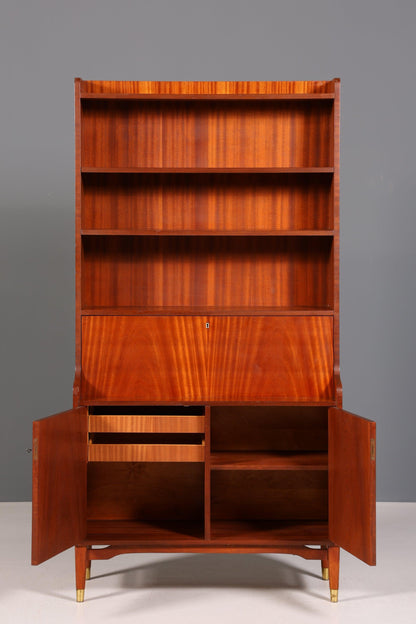 Traumhafter Mid Century Schrank Retro Sekretär Bücherregal Vintage Highboard Holz Regal 60er Jahre