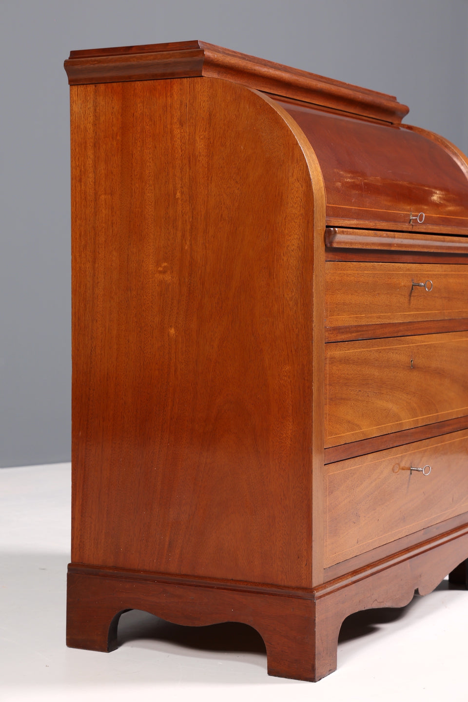 Stilvoller Spätbiedermeier Sekretär massiv Holz Louis Philippe Antik Kommode