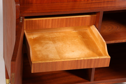 Traumhafter Mid Century Schrank Retro Sekretär Bücherregal Vintage Highboard Holz Regal 60er Jahre