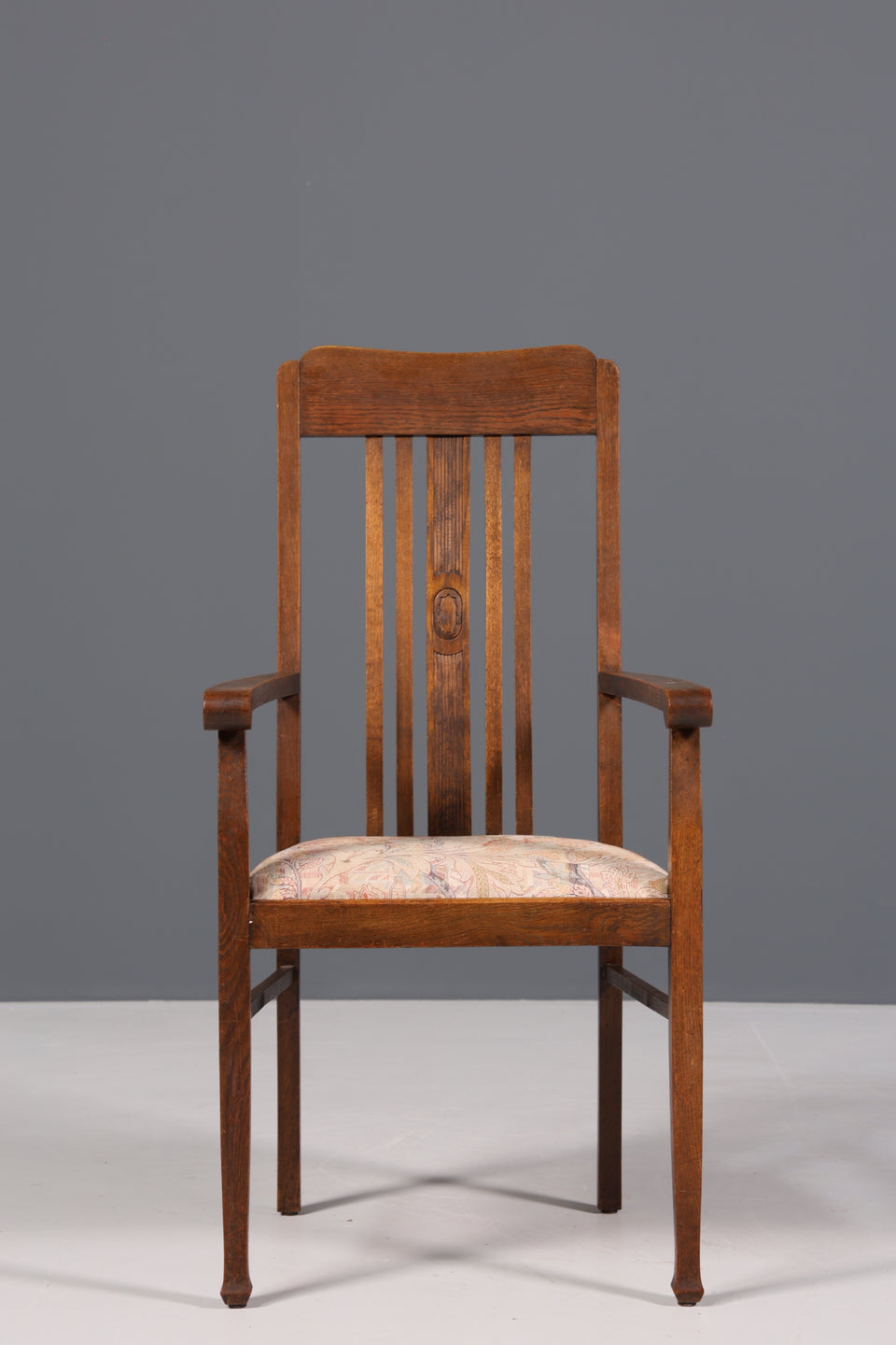 Wunderschöner Jugendstil Armlehn Stuhl Sessel Antik um 1910 Eiche 2 von 2