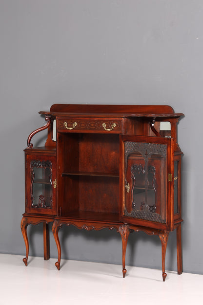 Filigrane Chippendale Vitrine Regal Barock Stil Schrank Antik Jugendstil Glasvitirne