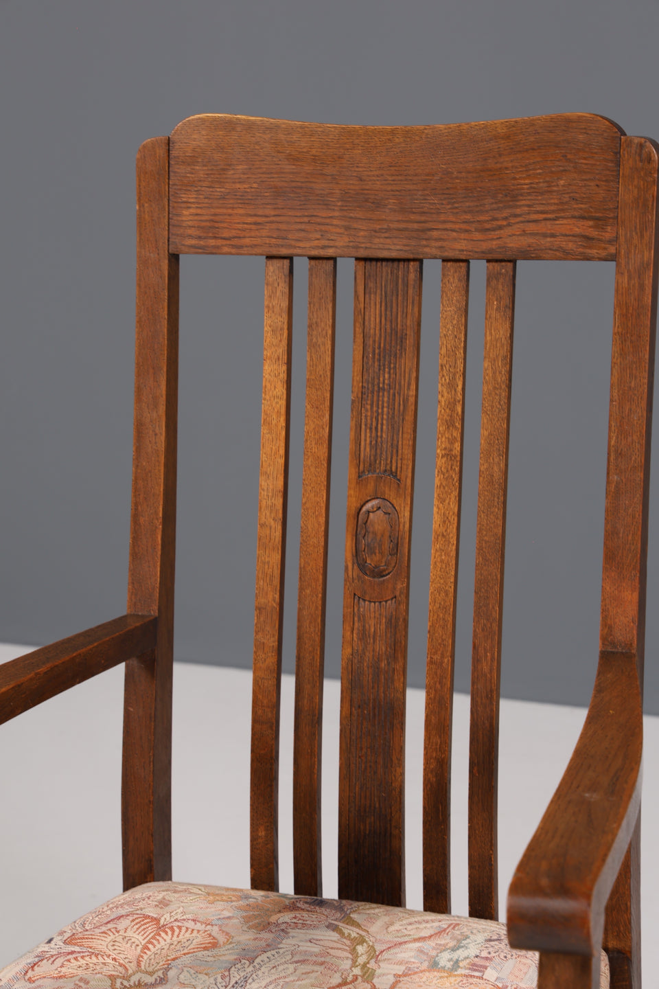 Wunderschöner Jugendstil Armlehn Stuhl Sessel Antik um 1910 Eiche 2 von 2