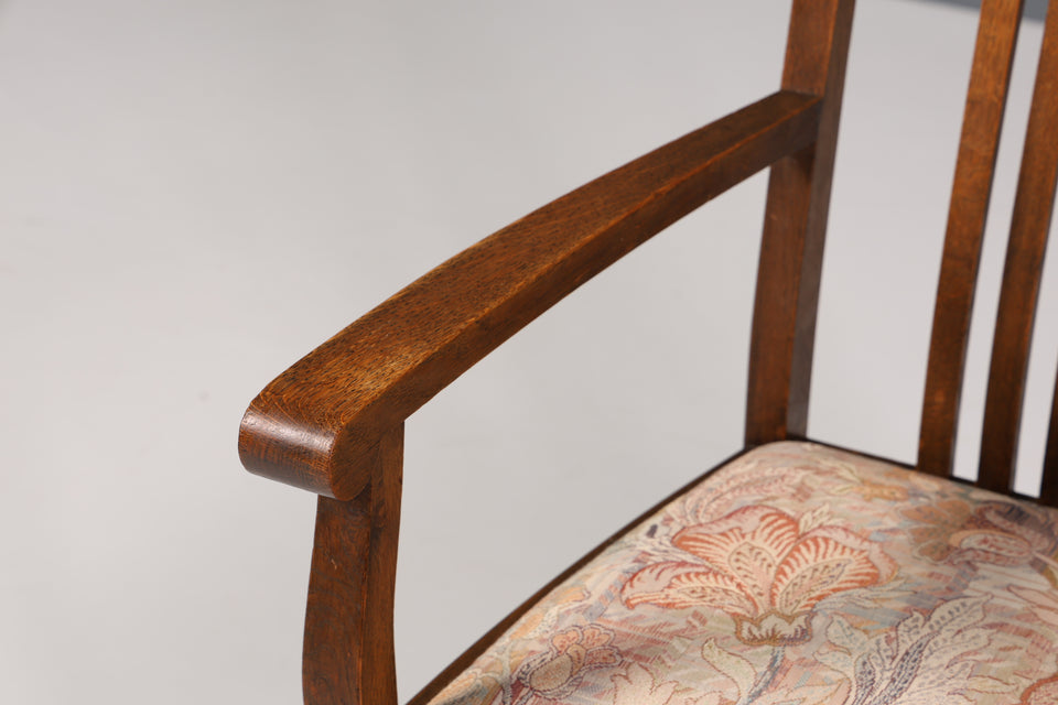 Wunderschöner Jugendstil Armlehn Stuhl Sessel Antik um 1910 Eiche 2 von 2