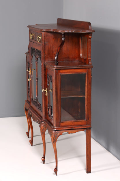 Filigrane Chippendale Vitrine Regal Barock Stil Schrank Antik Jugendstil Glasvitirne