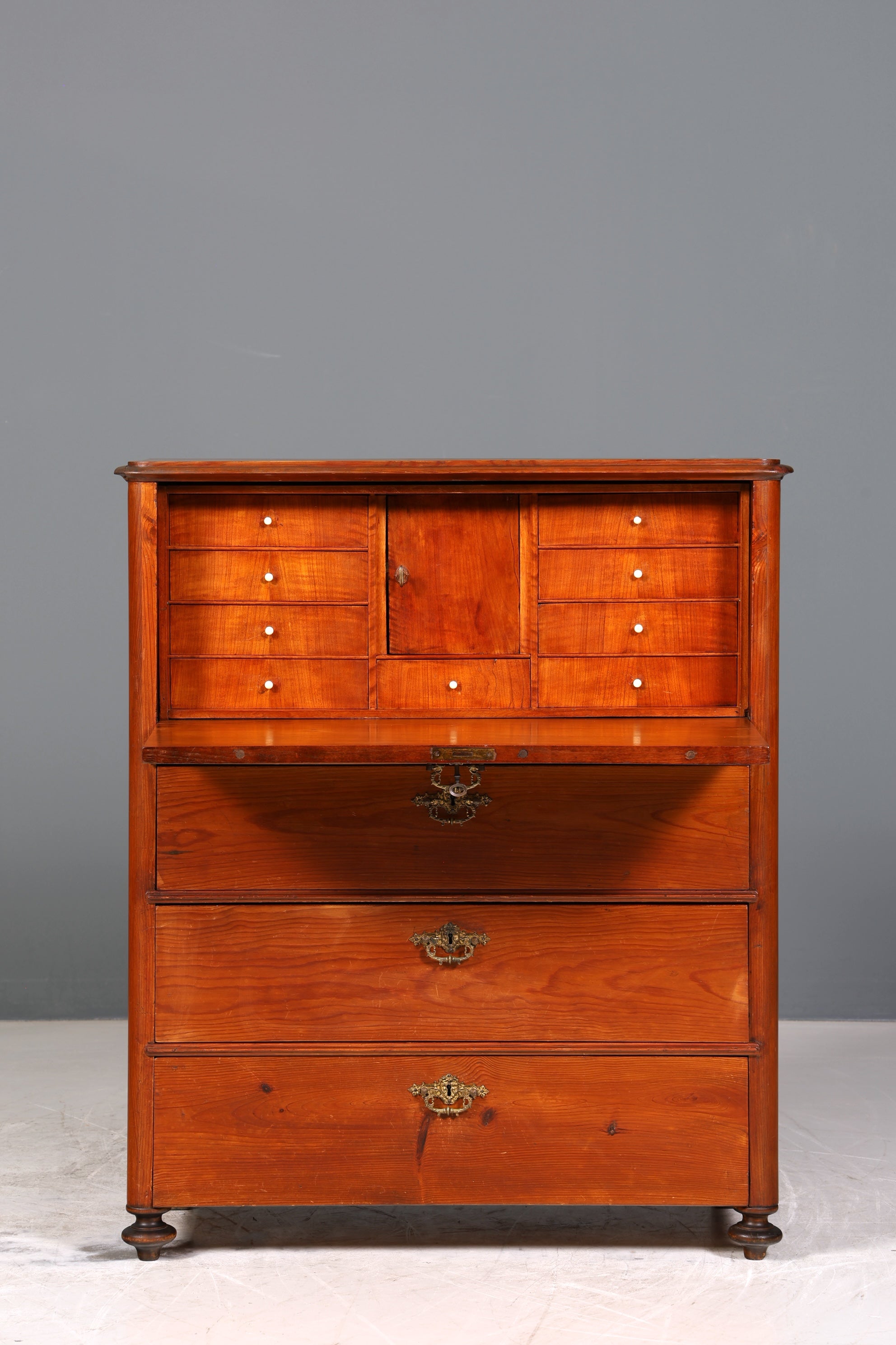 Wunderschöner Biedermeier Sekretär um 1875 Vertiko Antik Kommode Office Schreibkommode