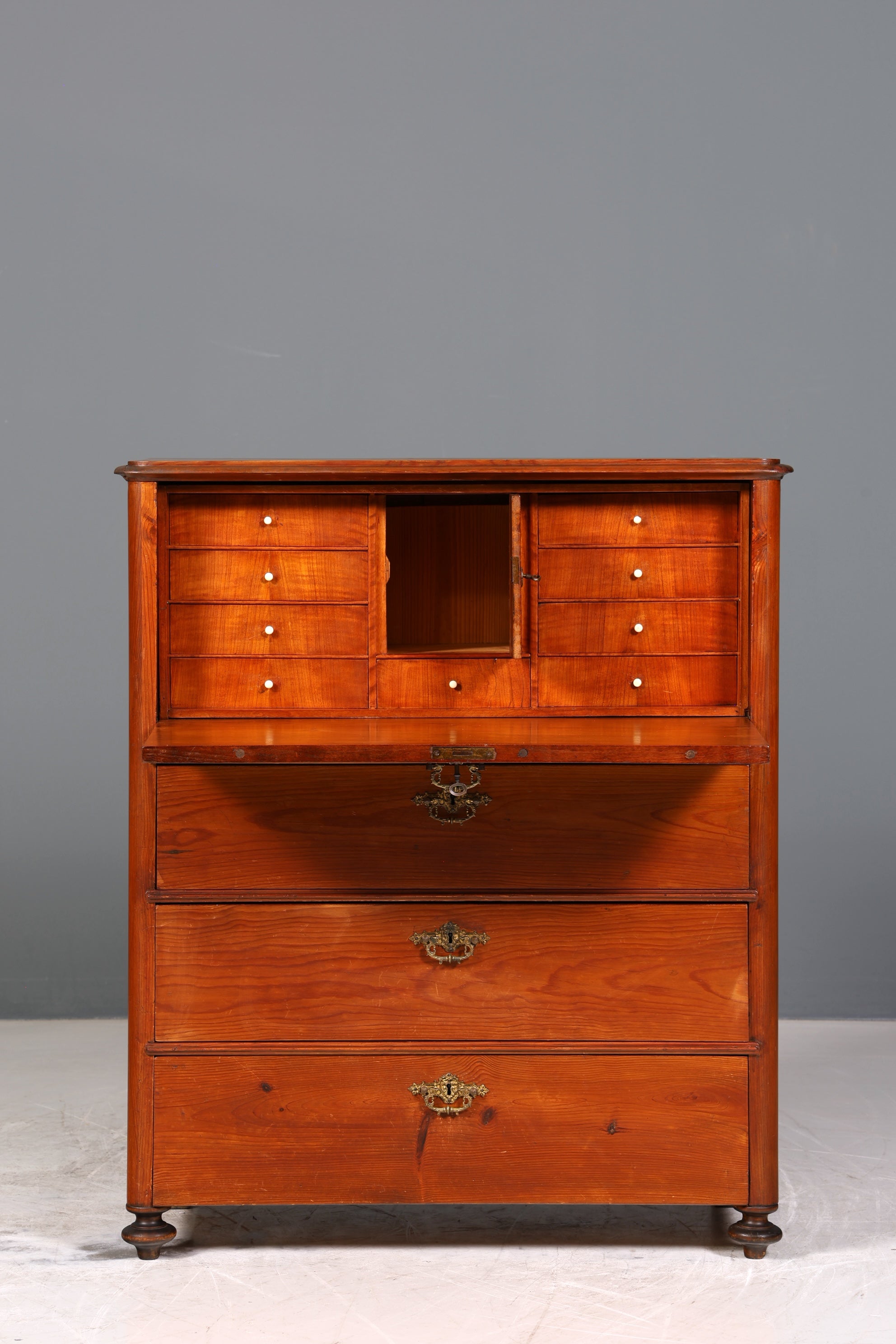 Wunderschöner Biedermeier Sekretär um 1875 Vertiko Antik Kommode Office Schreibkommode