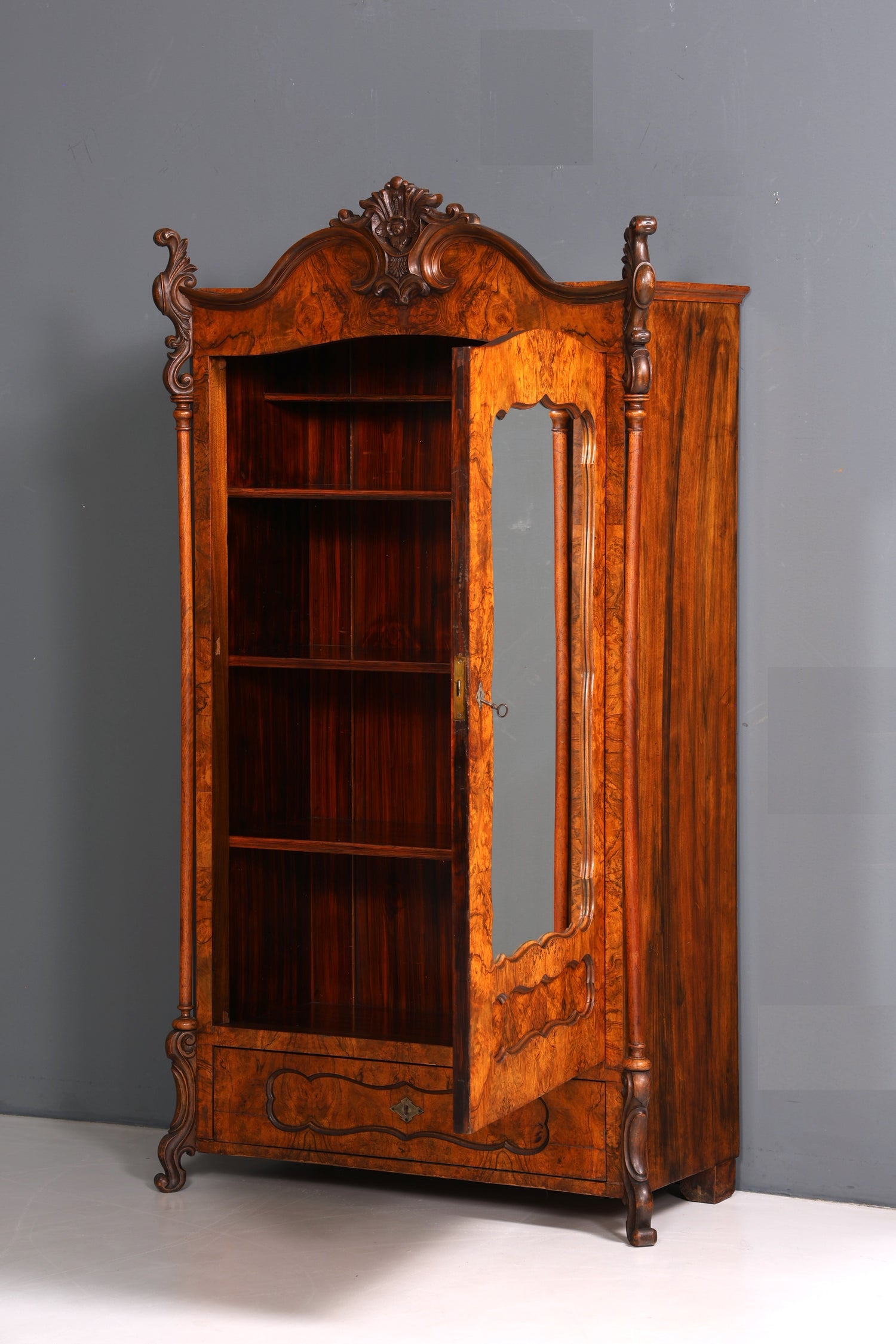 Traumhafter Louis Philippe Schrank Biedermeier Kleiderschrank echt Holz Wäscheschrank um 1880