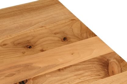 Stilvoller Nussbaum Tisch 140cm-90cm Esszimmer Tisch Baumkanten Platte massiv Holz Küchentisch