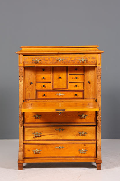 Wunderschöner Gründerzeit Sekretär Vertiko Highboard Louis Philippe Kommode Sekretär Schrank um 1880