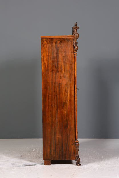 Traumhafter Louis Philippe Schrank Biedermeier Kleiderschrank echt Holz Wäscheschrank um 1880