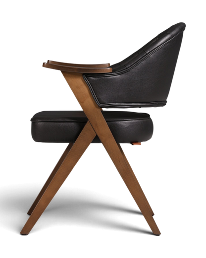 Luxuriöser "Manchester Black" Stuhl Chesterfield Stil  Bürostuhl Esszimmerstuhl Lounge Stuhl