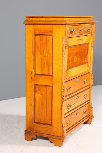 Wunderschöner Gründerzeit Sekretär Vertiko Highboard Louis Philippe Kommode Sekretär Schrank um 1880