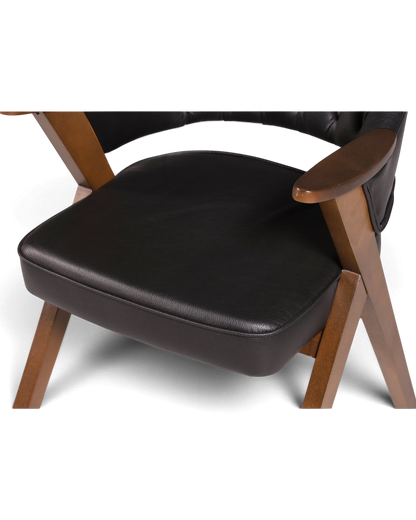 Luxuriöser "Manchester Black" Stuhl Chesterfield Stil  Bürostuhl Esszimmerstuhl Lounge Stuhl