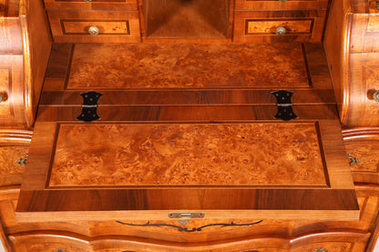 Beeindruckender Barock Aufsatzsekretär Nussbaum Sekretär Schreibschrank Tabernakel Massivholz Vintage