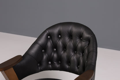 Luxuriöser &quot;Manchester Black&quot; Stuhl Chesterfield Stil  Bürostuhl Esszimmerstuhl Lounge Stuhl