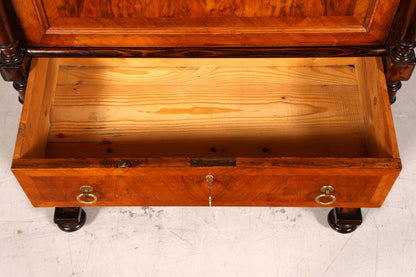 Eleganter Gründerzeit Sekretär Vertiko Highboard Louis Philippe Kommode Antik Schrank um 1880