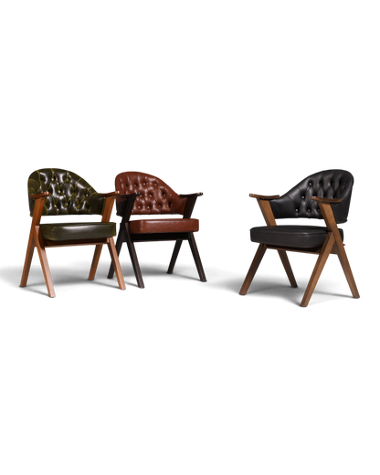 Luxuriöser "Manchester Black" Stuhl Chesterfield Stil  Bürostuhl Esszimmerstuhl Lounge Stuhl