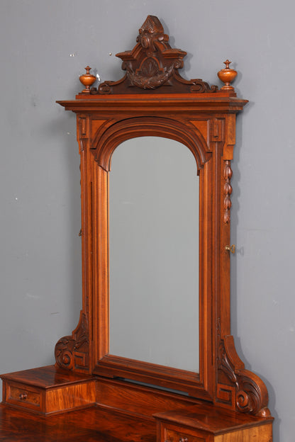 Edle Louis Philippe Kommode mit Spiegelaufsatz Biedermeier Frisierkommode Holz Schrank Antik Flurschrank um 1880
