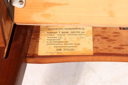 Wunderschöner Mid Century Küchentisch Vintage Tisch ausziehbar und höhenverstellbar VEB Esszimmer Tisch