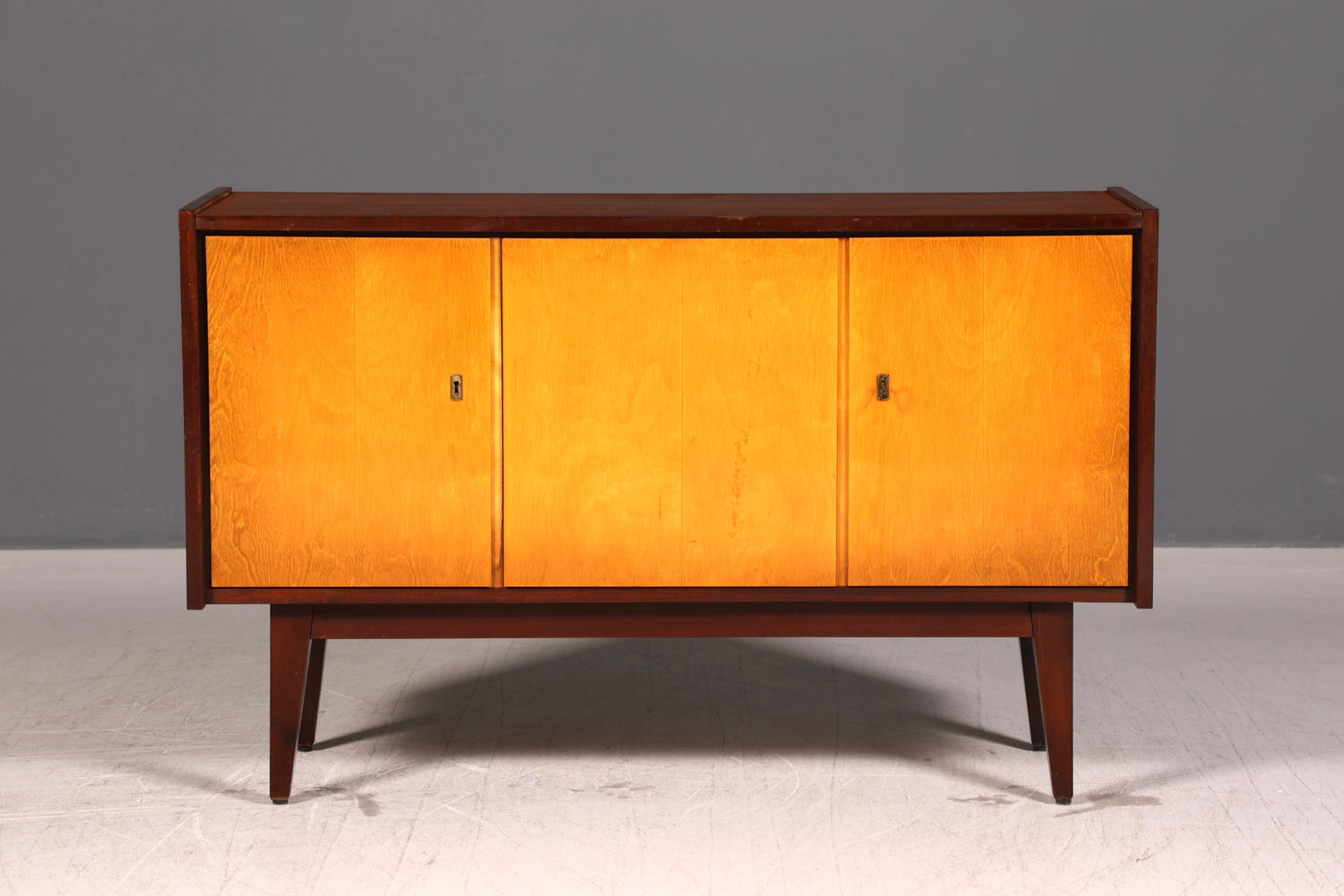 Wunderschönes Mid Century Sideboard Vintage TV Kommode Schrank Anrichte 60s Holz