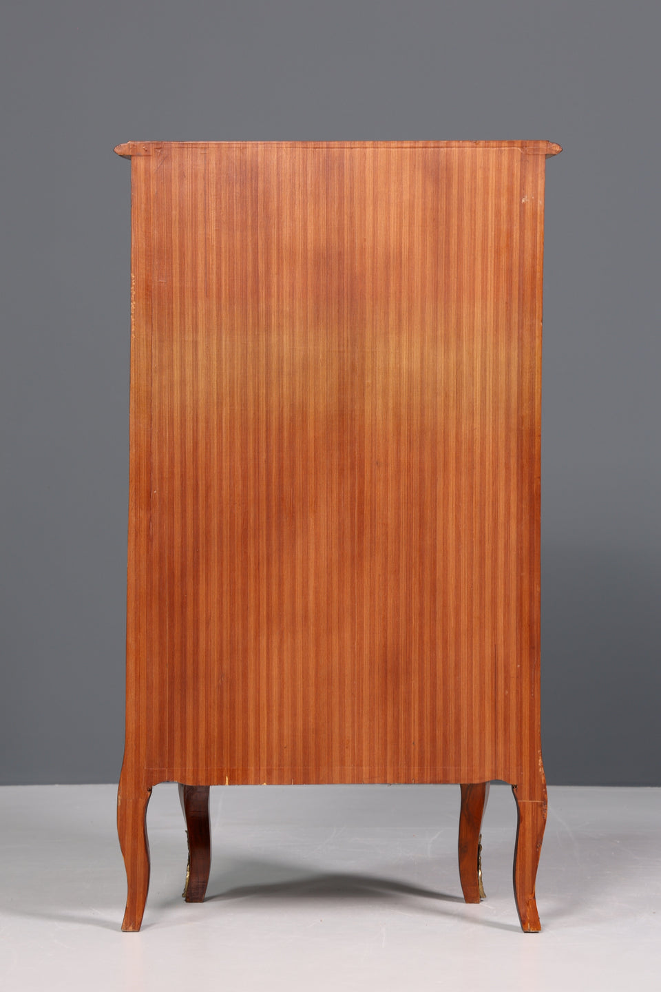 Edler Barock Stil Louis XV Highboard Intarsien Vertiko Kommode