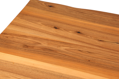 Beeindruckender Nussbaum Tisch 180cm-95cm Esszimmer Tisch Baumkanten Platte massiv Holz Küchentisch