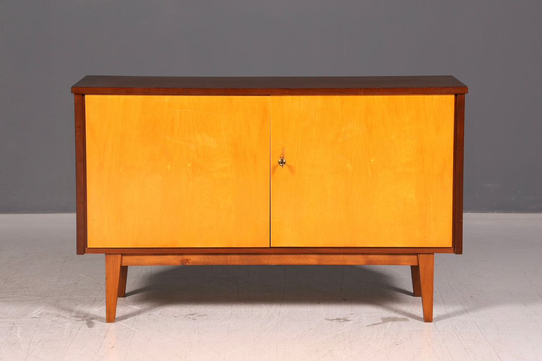 Wunderschöner Mid Century Schrank Vintage Flur Kommode Retro TV Sideboard 60s Holz