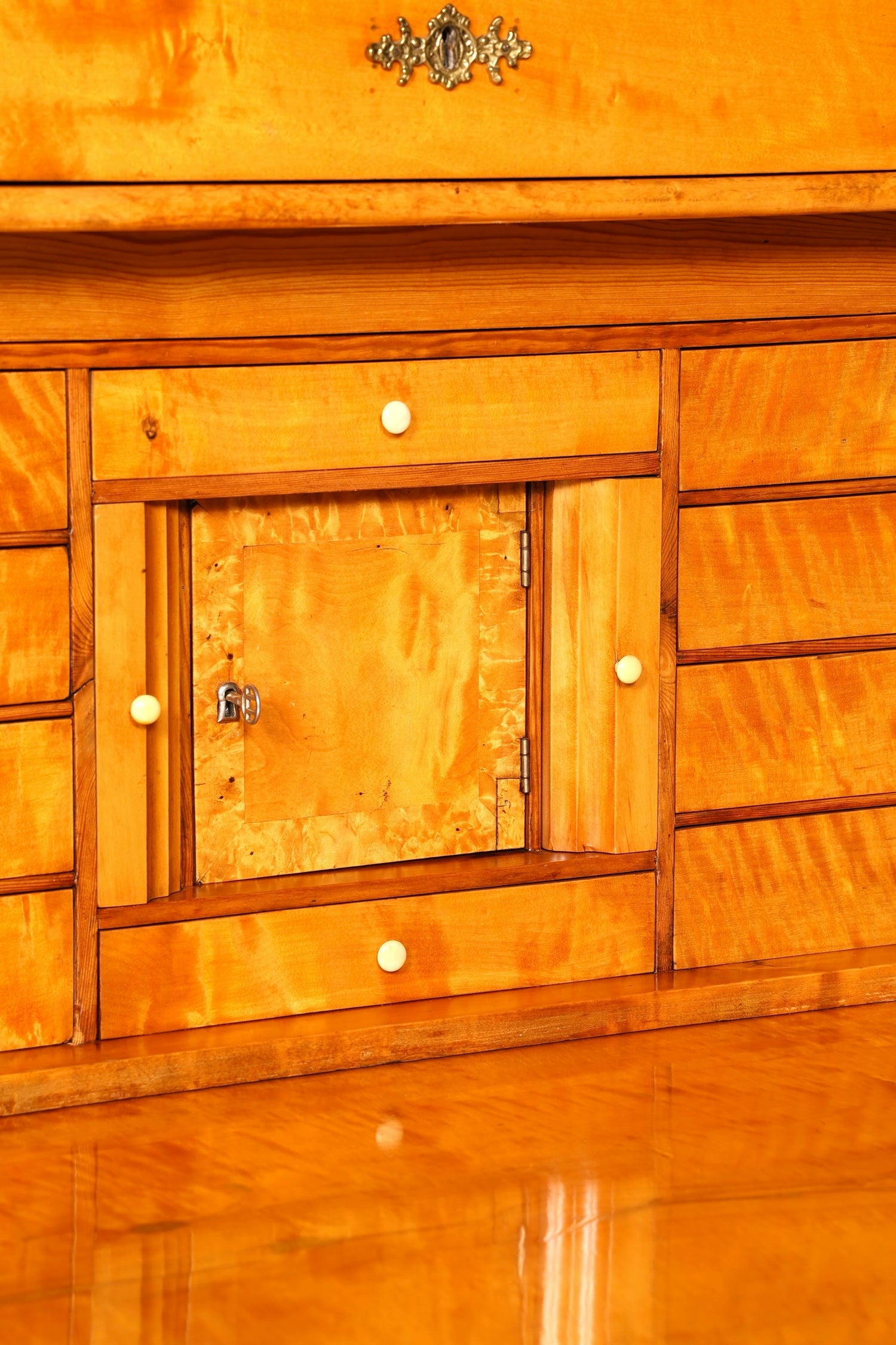 G106 Finish cm Wunderschöner Gründerzeit Sekretär Kommode Jugendstil Schubladenkommode Antik Vertiko