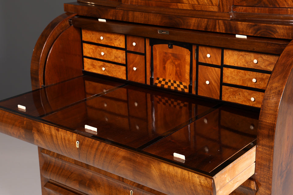 Wunderschöner Antik Biedermeier Sekretär Louis Philippe Aufsatzschrank